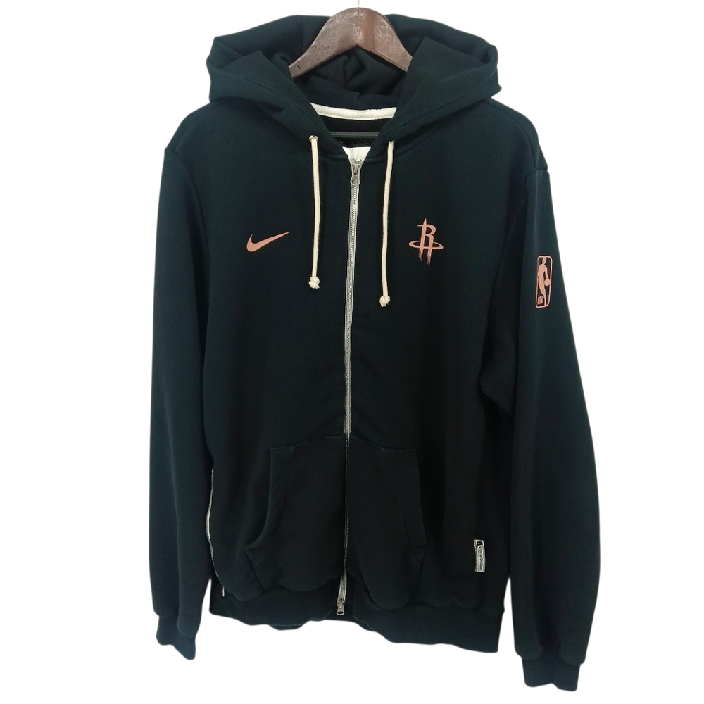 Nike Standard Issue Houston Rockets NBA Zip Hoodie Black Pink Men’s Large Tall